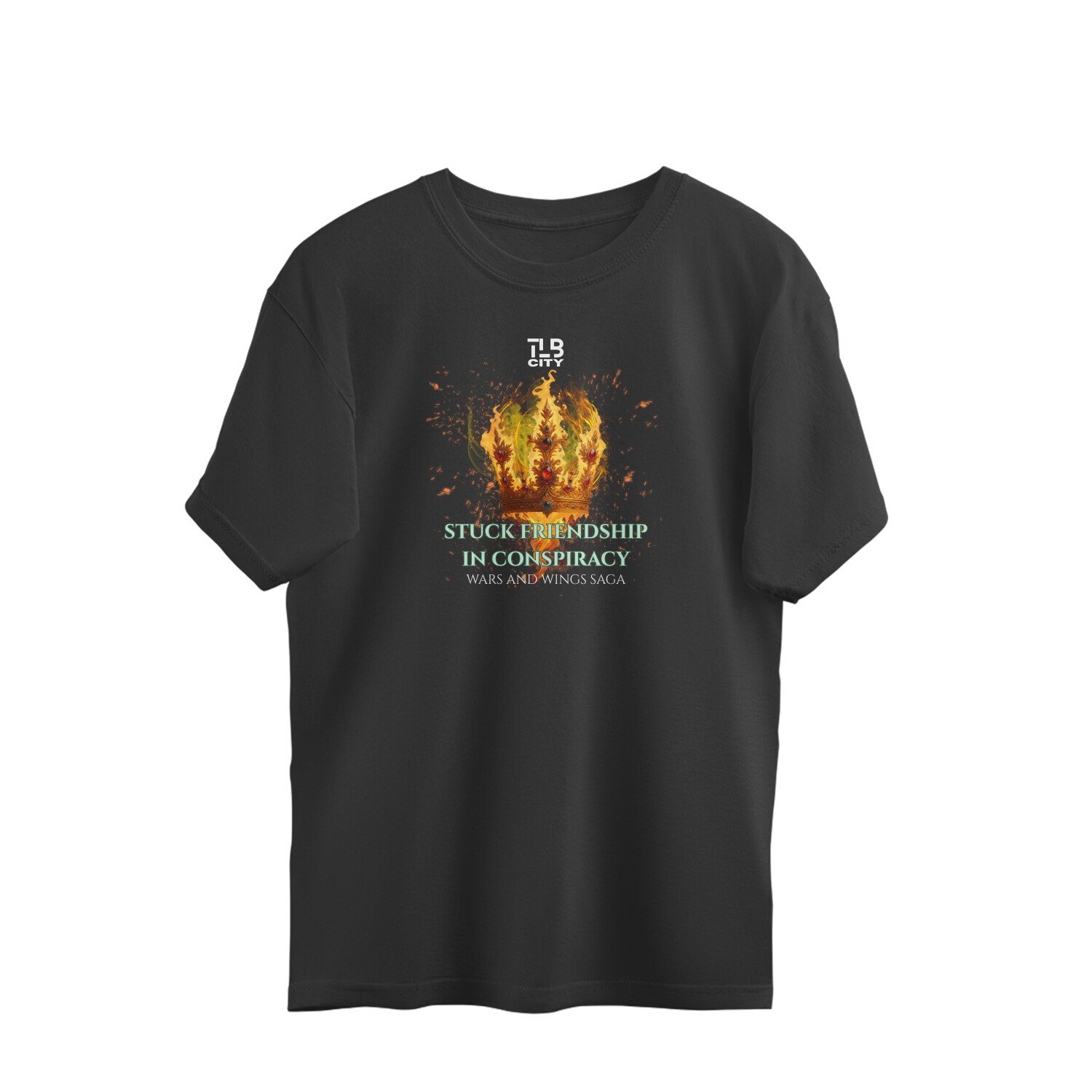 Stuck Friendship in Conspiracy Oversized T-Shirt