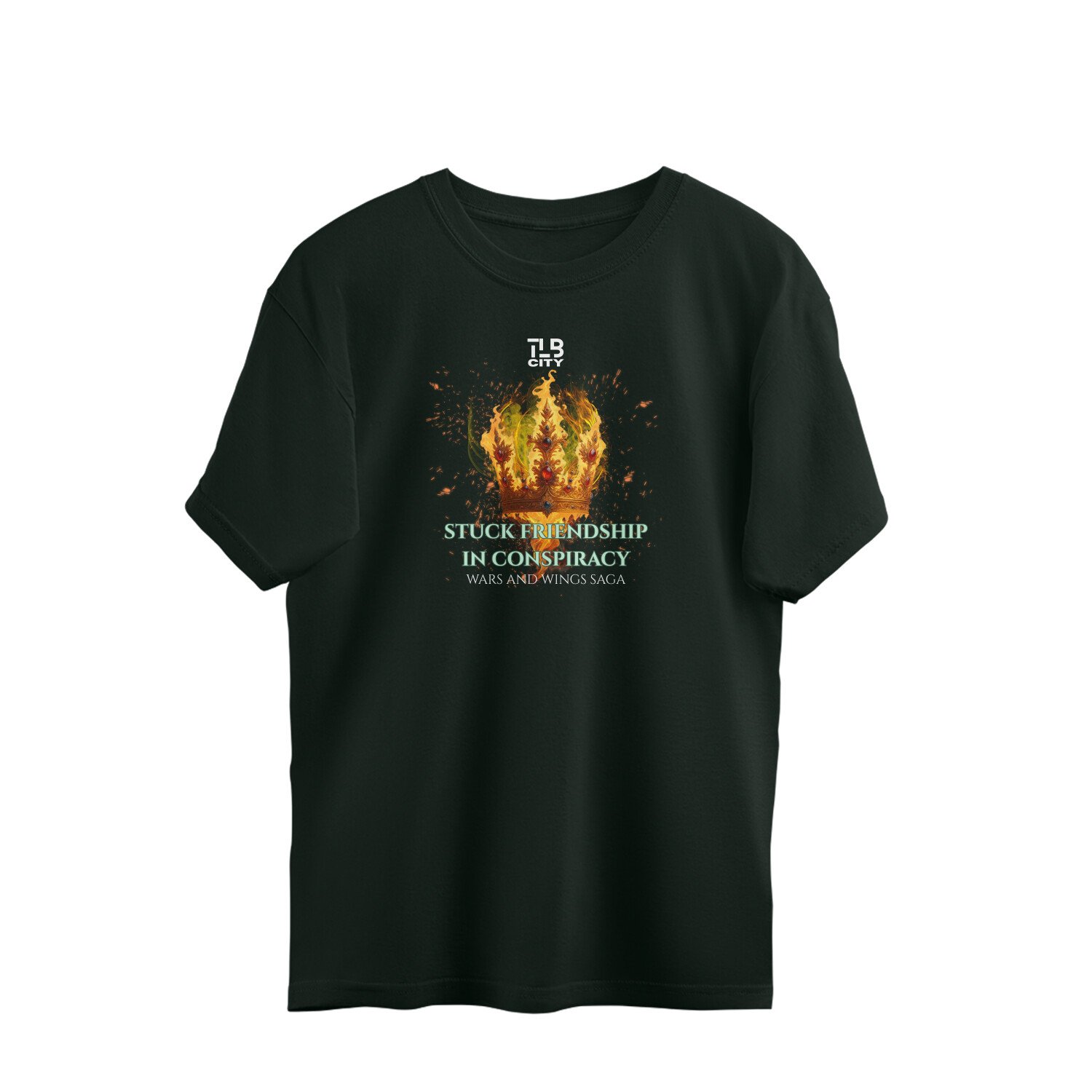 Stuck Friendship in Conspiracy Oversized T-Shirt - Image 2