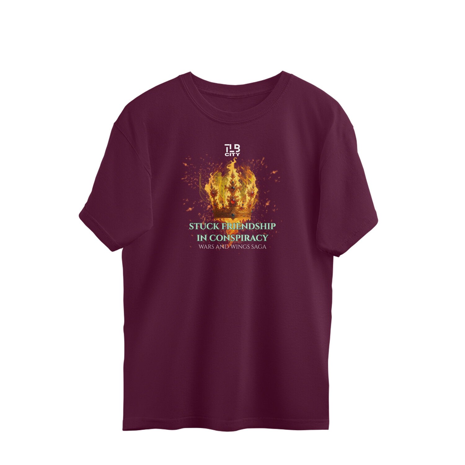 Stuck Friendship in Conspiracy Oversized T-Shirt - Image 3