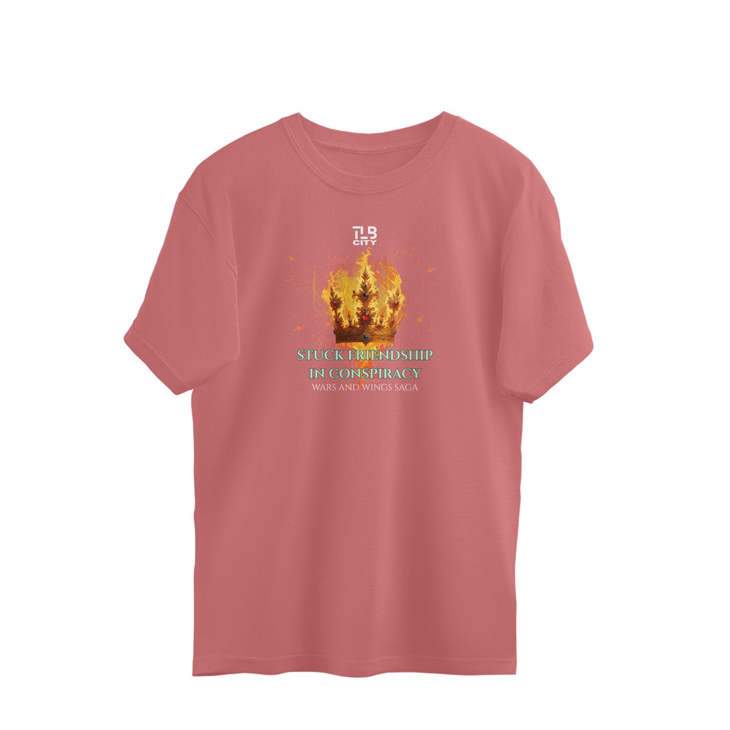 Stuck Friendship in Conspiracy Oversized T-Shirt - Image 4