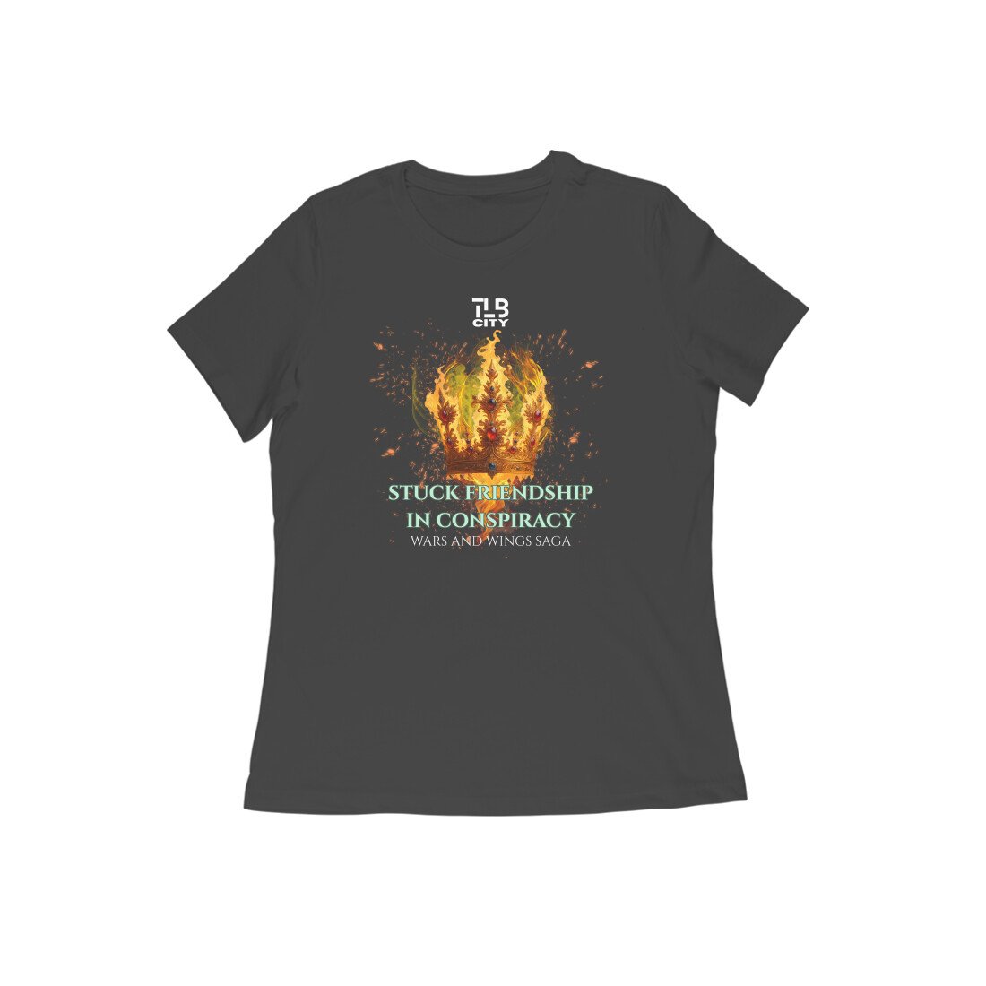 Stuck Friendship in Conspiracy Women Round Neck T-Shirt