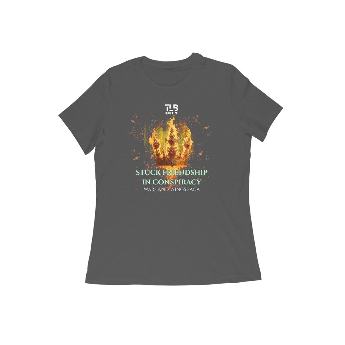 Stuck Friendship in Conspiracy Women Round Neck T-Shirt - Image 2