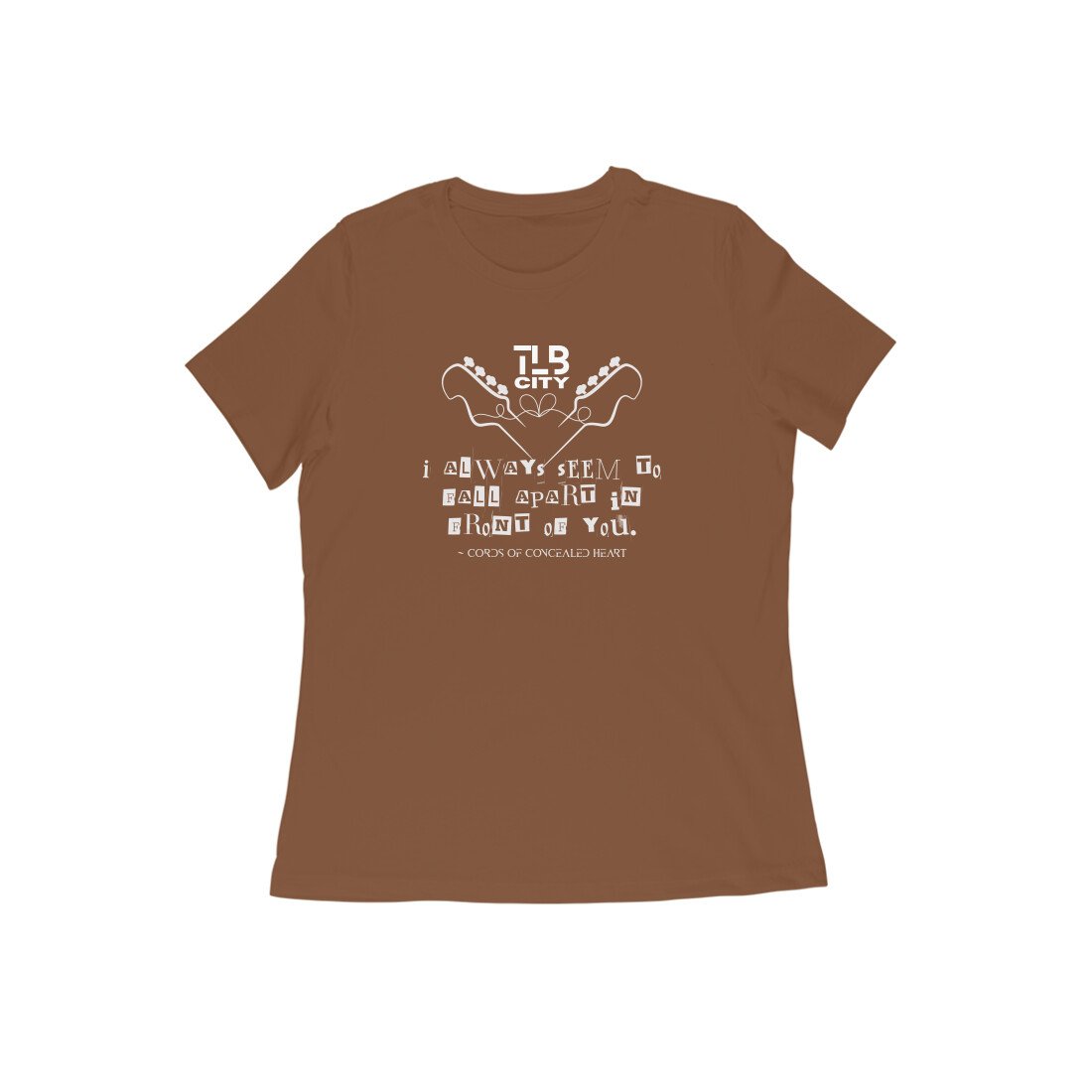Cords Of Concealed Heart Women Round Neck T-Shirt - Image 3