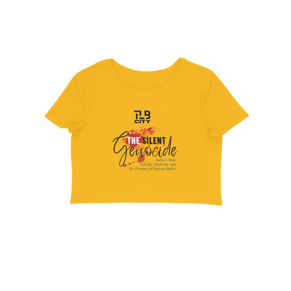The Silent Genocide Crop Top - Image 2