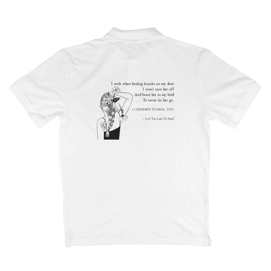 Is It Too Late To Heal? Polo T-Shirt - Image 2