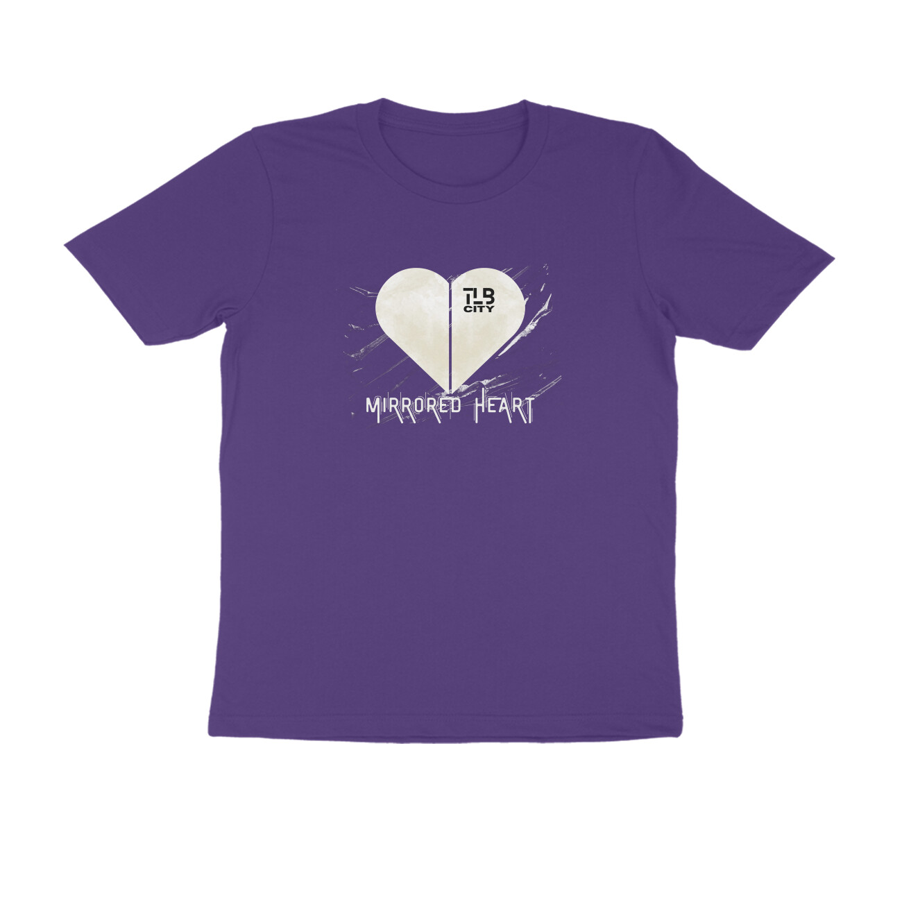 Mirrored Heart Men Round Neck T-Shirt - Image 8