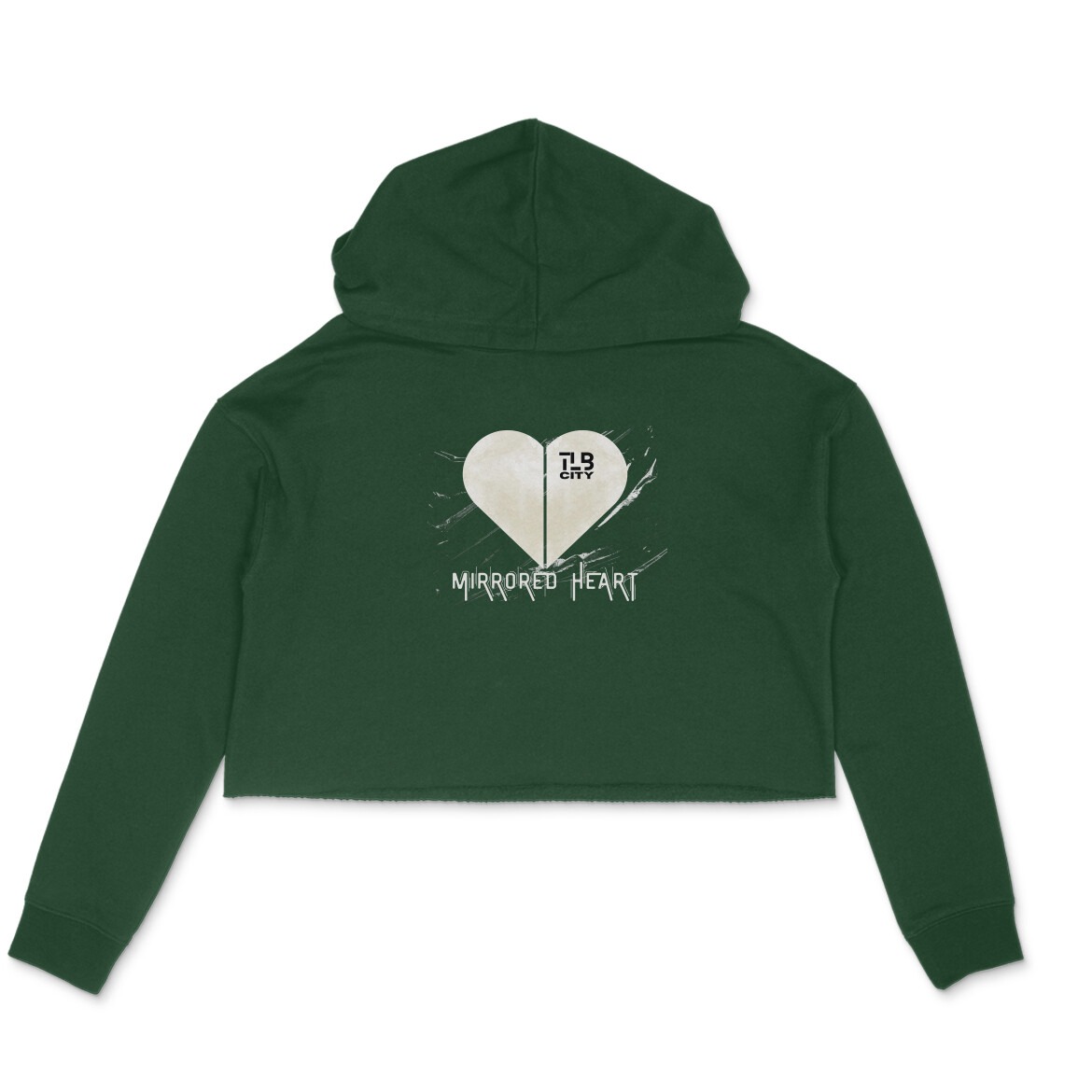 Mirrored Heart Crop Hoodie - Image 2