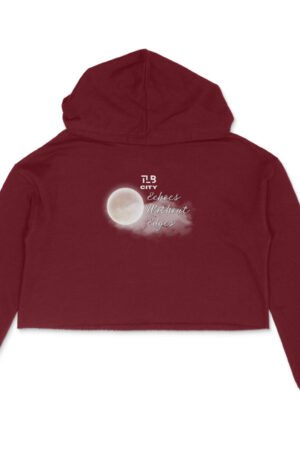 Echoes Without Edges Crop Hoodie